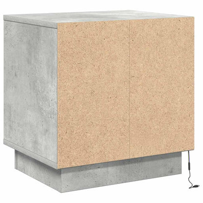 Nachtkastje Beton Grijs 44 x 34,5 x 45 cm Bewerkt hout