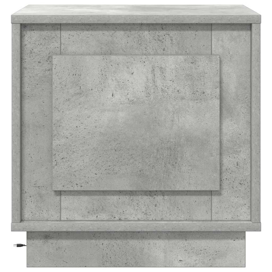 Nachtkastje Beton Grijs 44 x 34,5 x 45 cm Bewerkt hout