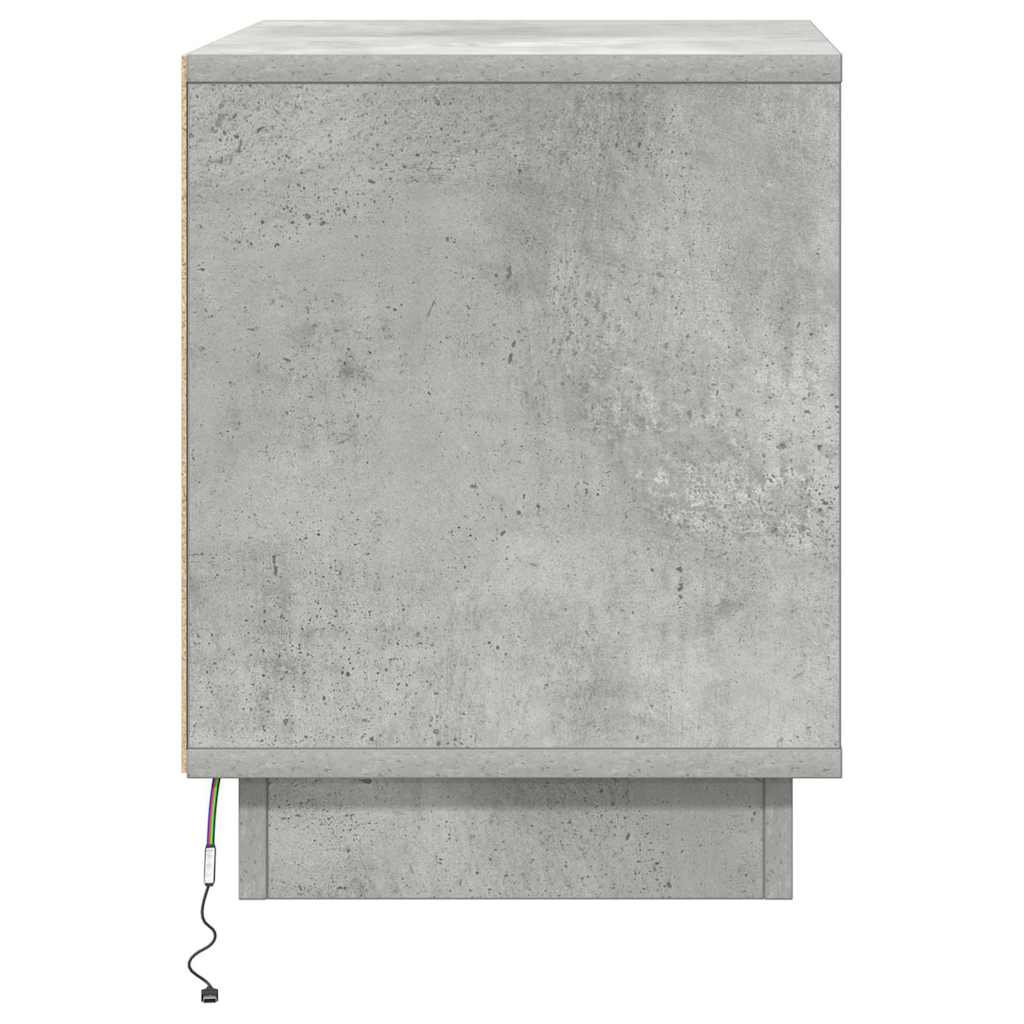 Nachtkastje Beton Grijs 44 x 34,5 x 45 cm Bewerkt hout