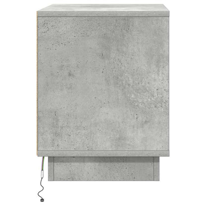 Nachtkastje Beton Grijs 44 x 34,5 x 45 cm Bewerkt hout