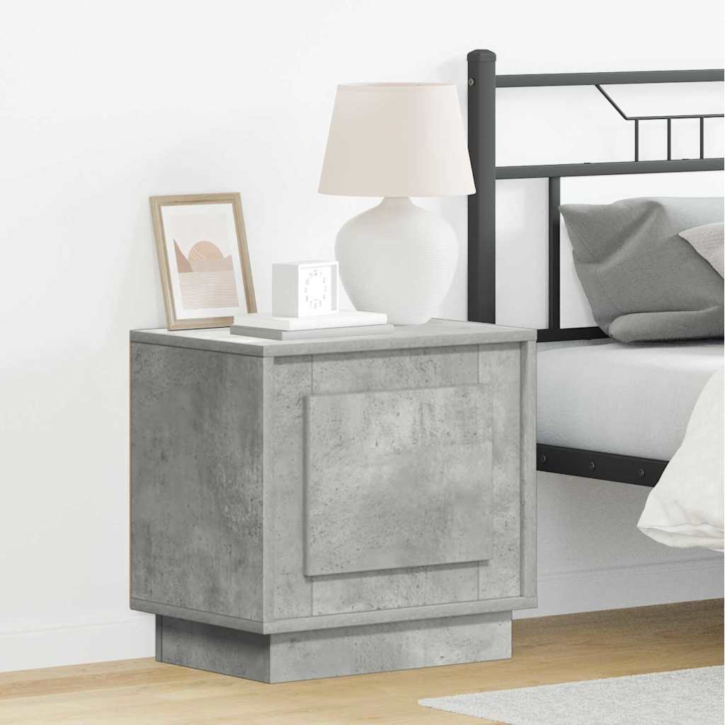 Nachtkastje 2 pcs Beton Grijs 44 x 34,5 x 45 cm Bewerkt hout