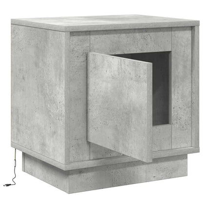 Nachtkastje 2 pcs Beton Grijs 44 x 34,5 x 45 cm Bewerkt hout