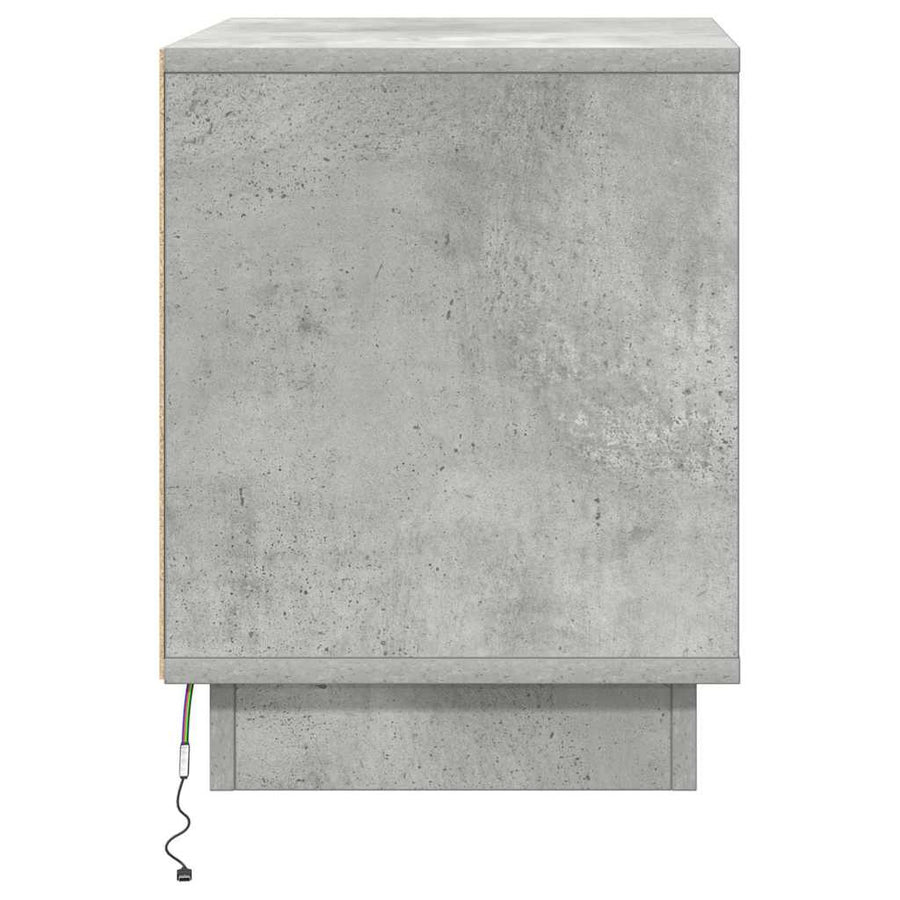 Nachtkastje 2 pcs Beton Grijs 44 x 34,5 x 45 cm Bewerkt hout