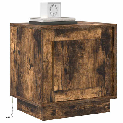 Nachtkastje Gerookt eiken 44 x 34,5 x 45 cm Bewerkt hout