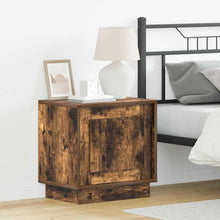 Nachtkastje 2 pcs Gerookt eiken 44 x 34,5 x 45 cm Bewerkt hout
