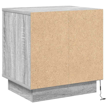 Nachtkastje Grijs 44 x 34,5 x 45 cm Bewerkt hout