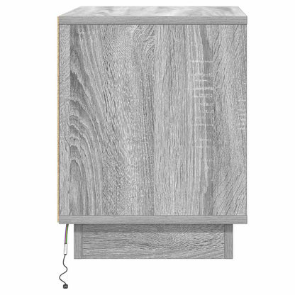 Nachtkastje Grijs 44 x 34,5 x 45 cm Bewerkt hout