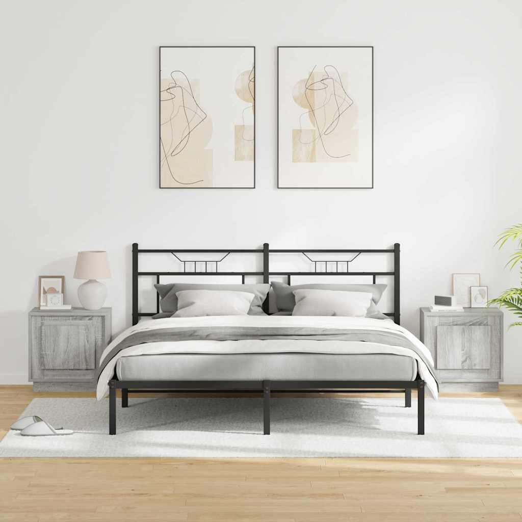 Nachtkastje 2 pcs Grijs 44 x 34,5 x 45 cm Bewerkt hout