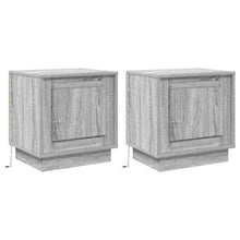 Nachtkastje 2 pcs Grijs 44 x 34,5 x 45 cm Bewerkt hout