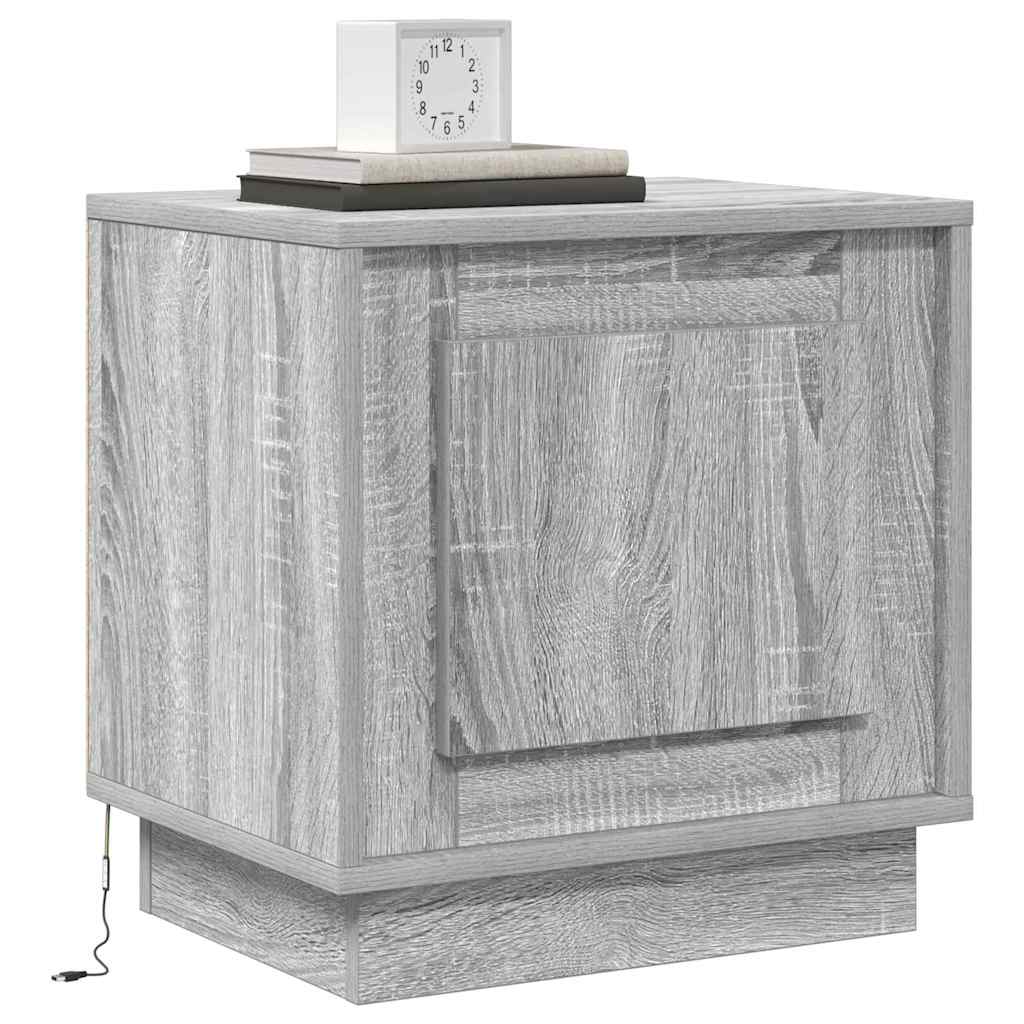 Nachtkastje 2 pcs Grijs 44 x 34,5 x 45 cm Bewerkt hout