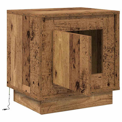 Nachtkastje Oudhout 44 x 34,5 x 45 cm Bewerkt hout