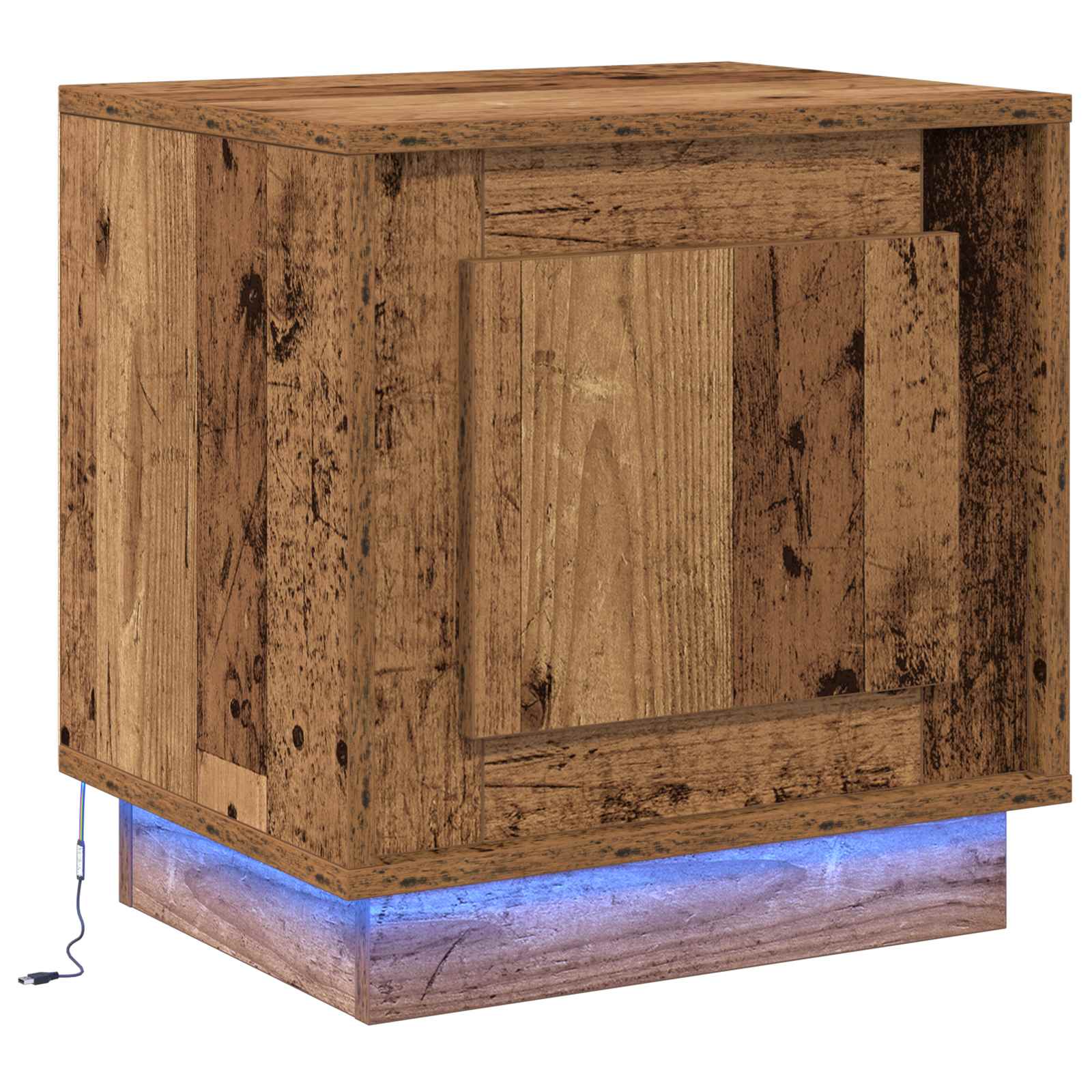 Nachtkastje Oudhout 44 x 34,5 x 45 cm Bewerkt hout