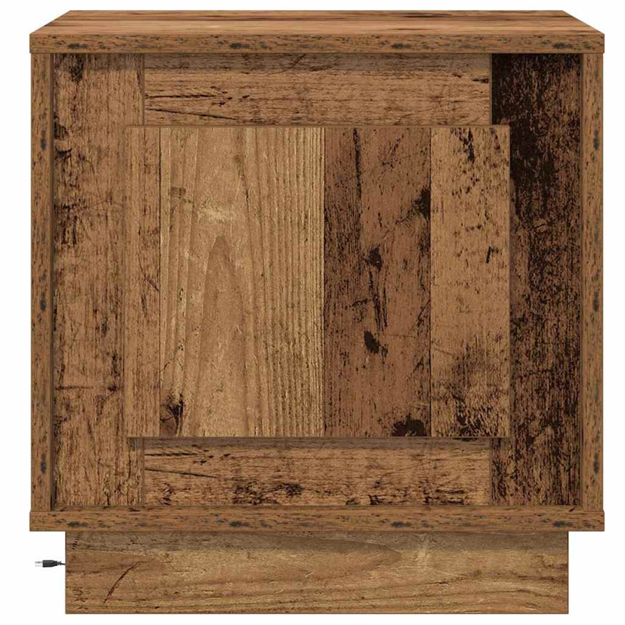 Nachtkastje Oudhout 44 x 34,5 x 45 cm Bewerkt hout