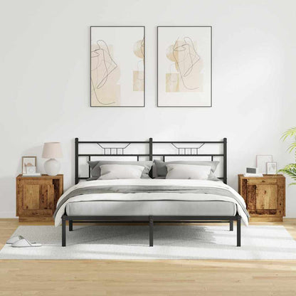 Nachtkastje 2 pcs Oudhout 44 x 34,5 x 45 cm Bewerkt hout