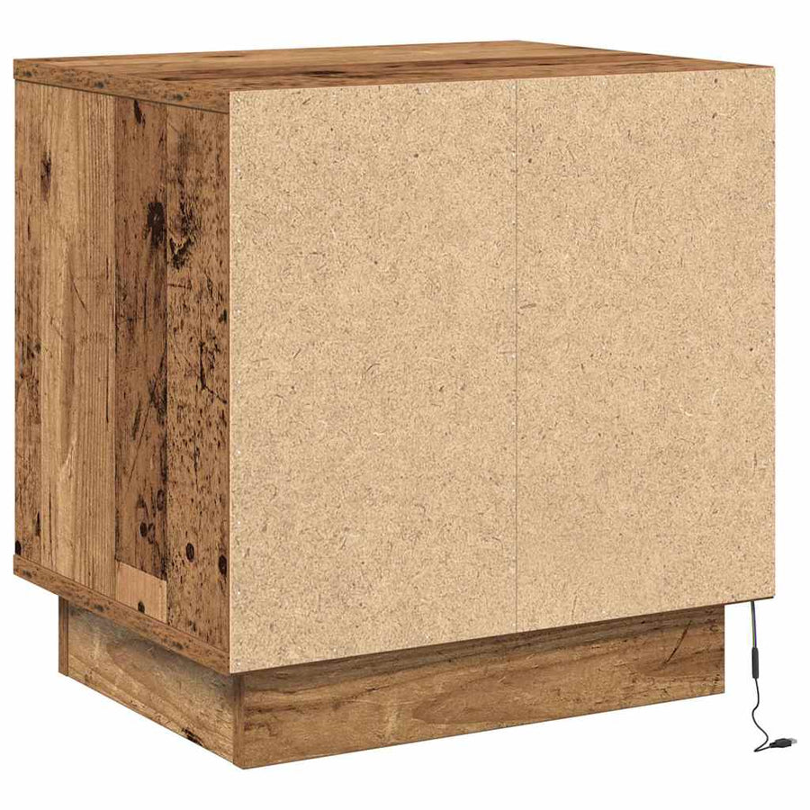 Nachtkastje 2 pcs Oudhout 44 x 34,5 x 45 cm Bewerkt hout