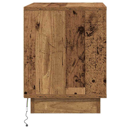 Nachtkastje 2 pcs Oudhout 44 x 34,5 x 45 cm Bewerkt hout