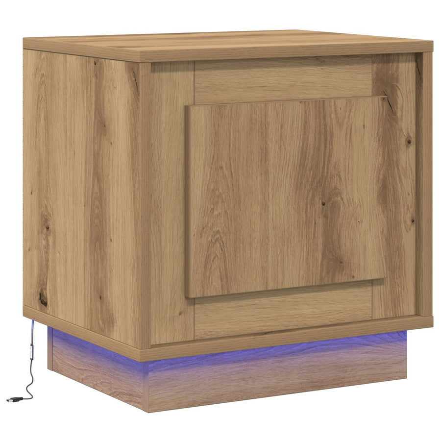 Nachtkastje Artisan Eiken 44 x 34,5 x 45 cm Bewerkt hout