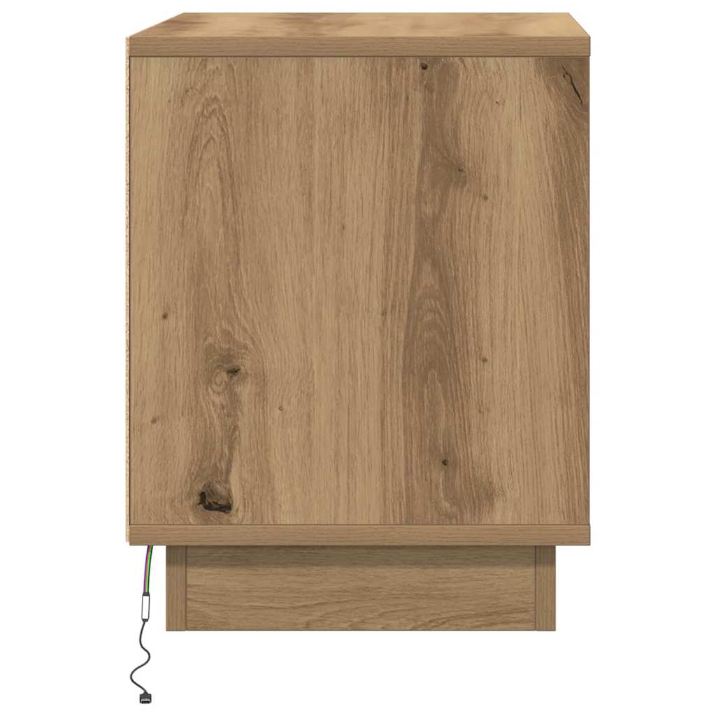 Nachtkastje Artisan Eiken 44 x 34,5 x 45 cm Bewerkt hout