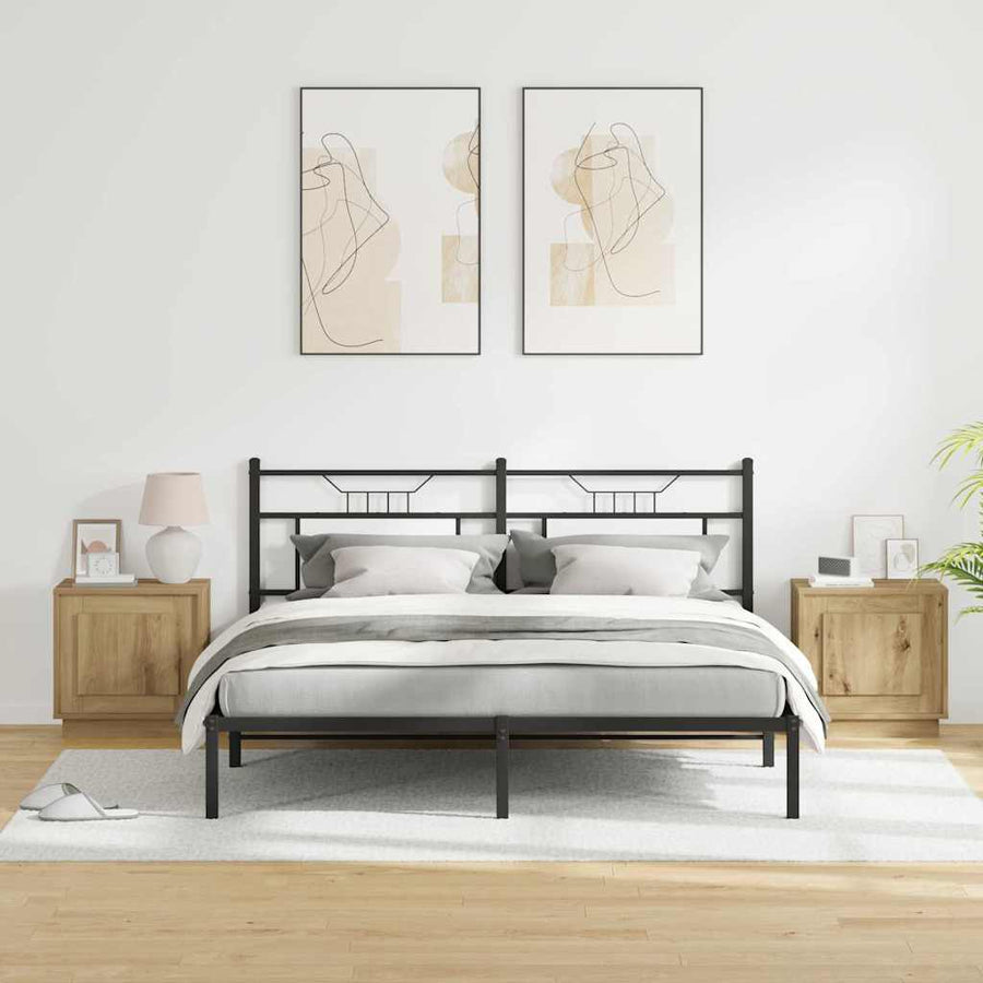 Nachtkastje 2 pcs Artisan Eiken 44 x 34,5 x 45 cm Bewerkt hout