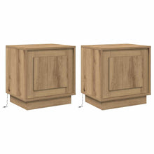 Nachtkastje 2 pcs Artisan Eiken 44 x 34,5 x 45 cm Bewerkt hout