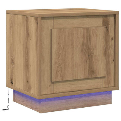 Nachtkastje 2 pcs Artisan Eiken 44 x 34,5 x 45 cm Bewerkt hout