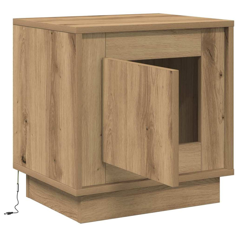 Nachtkastje 2 pcs Artisan Eiken 44 x 34,5 x 45 cm Bewerkt hout
