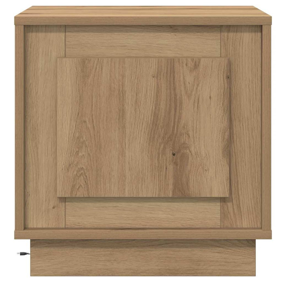 Nachtkastje 2 pcs Artisan Eiken 44 x 34,5 x 45 cm Bewerkt hout