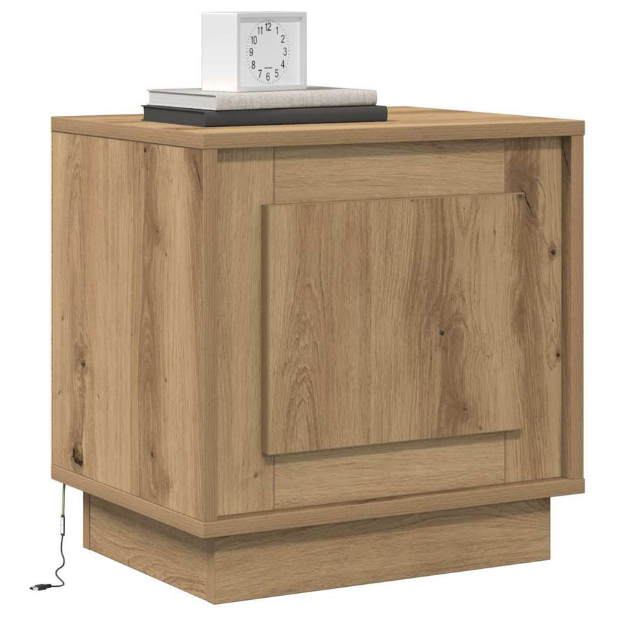 Nachtkastje 2 pcs Artisan Eiken 44 x 34,5 x 45 cm Bewerkt hout