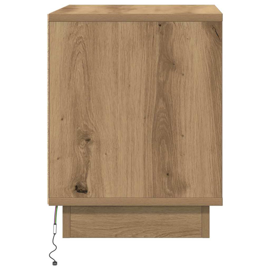 Nachtkastje 2 pcs Artisan Eiken 44 x 34,5 x 45 cm Bewerkt hout