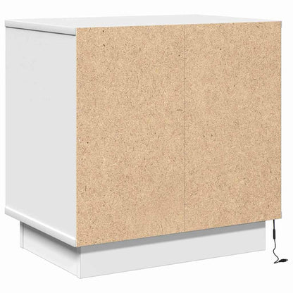 Nachtkastje met lade Wit 50 x 34,5 x 50 cm. Bewerkt hout