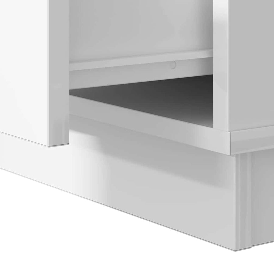Nachtkastje met lade 2 pcs Wit 50 x 34,5 x 50 cm. Bewerkt hout
