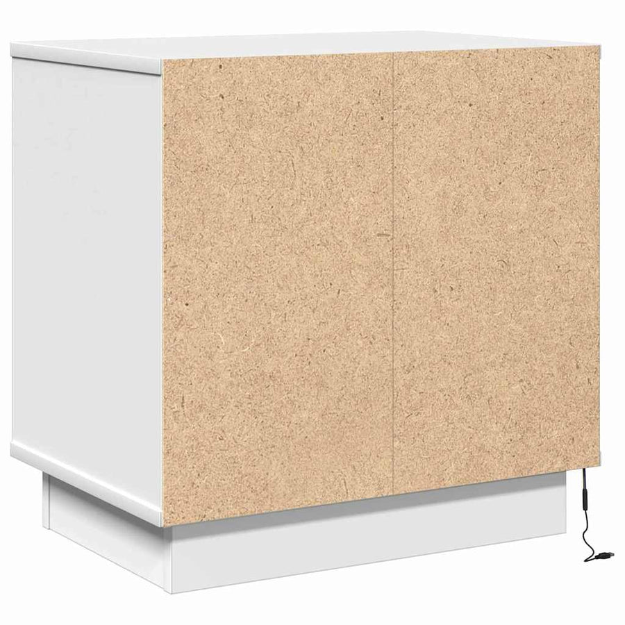 Nachtkastje met lade 2 pcs Wit 50 x 34,5 x 50 cm. Bewerkt hout