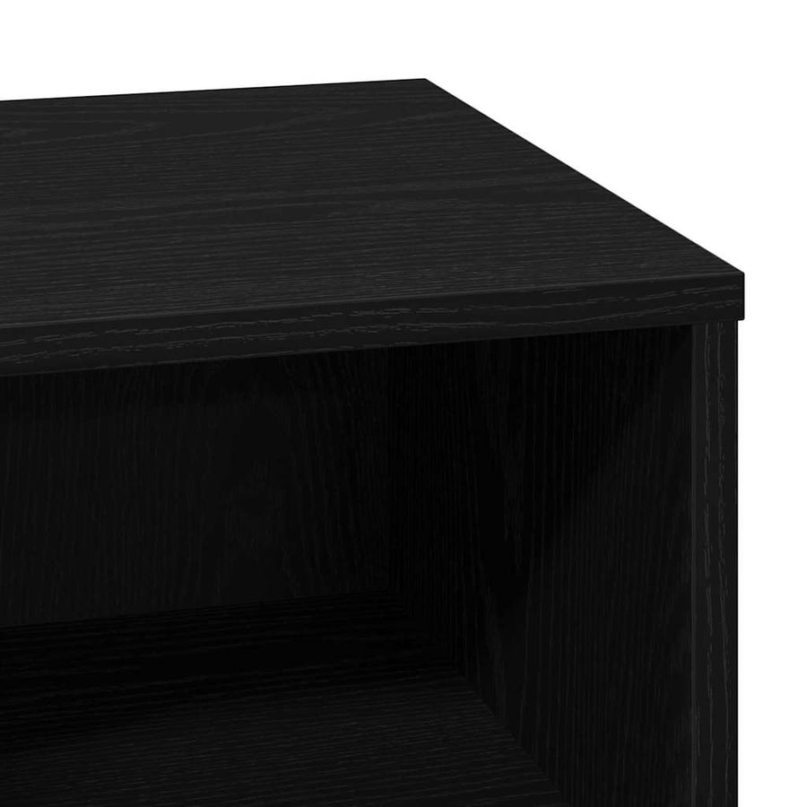 Nachtkastje 2 pcs Zwart Eiken 50 x 34,5 x 50 cm. Bewerkt hout