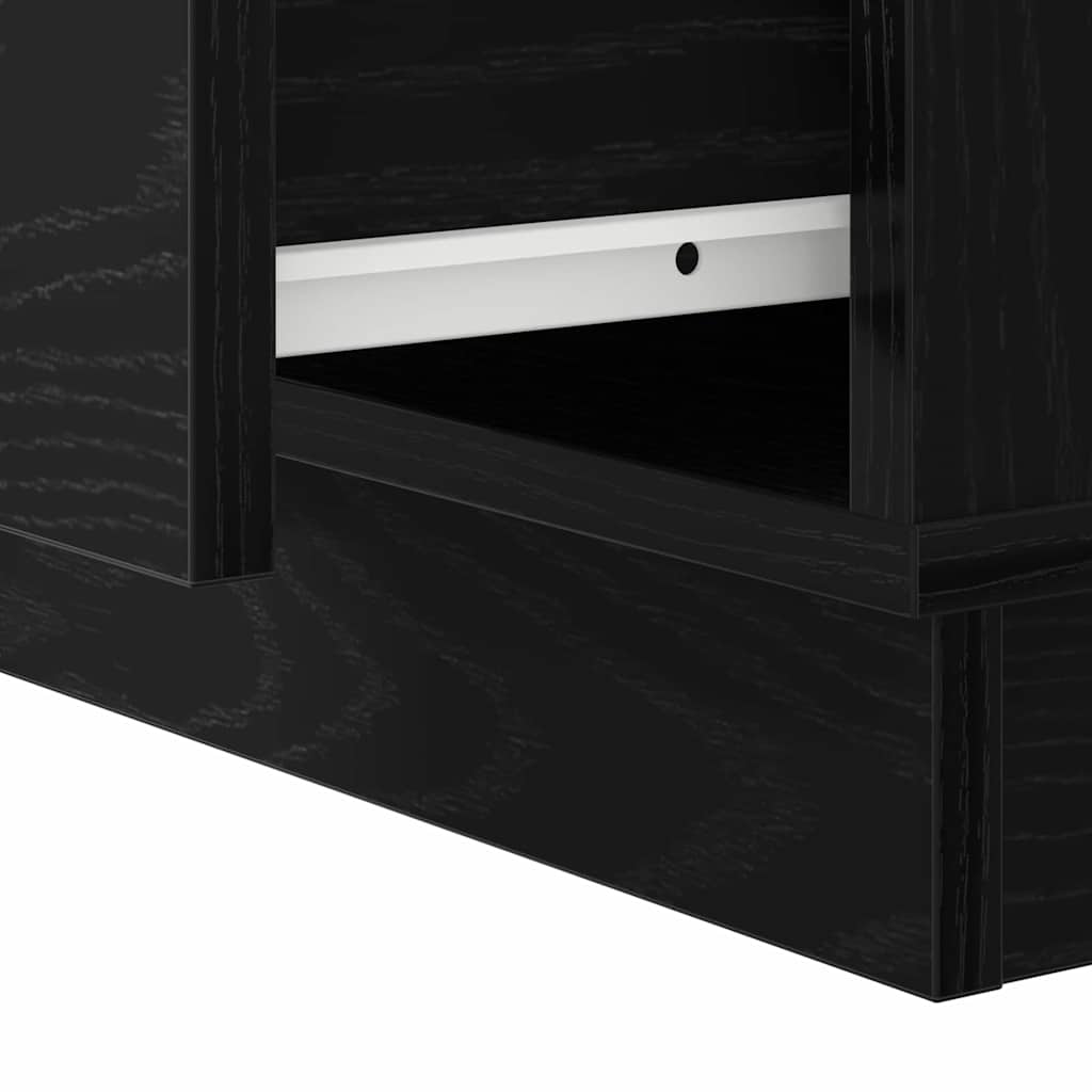 Nachtkastje 2 pcs Zwart Eiken 50 x 34,5 x 50 cm. Bewerkt hout