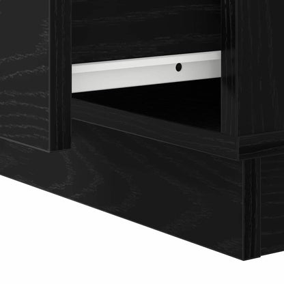 Nachtkastje 2 pcs Zwart Eiken 50 x 34,5 x 50 cm. Bewerkt hout