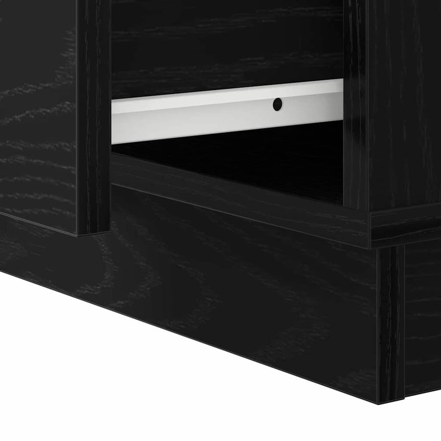 Nachtkastje 2 pcs Zwart Eiken 50 x 34,5 x 50 cm. Bewerkt hout