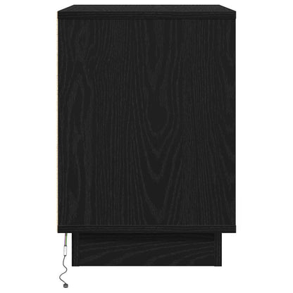 Nachtkastje 2 pcs Zwart Eiken 50 x 34,5 x 50 cm. Bewerkt hout