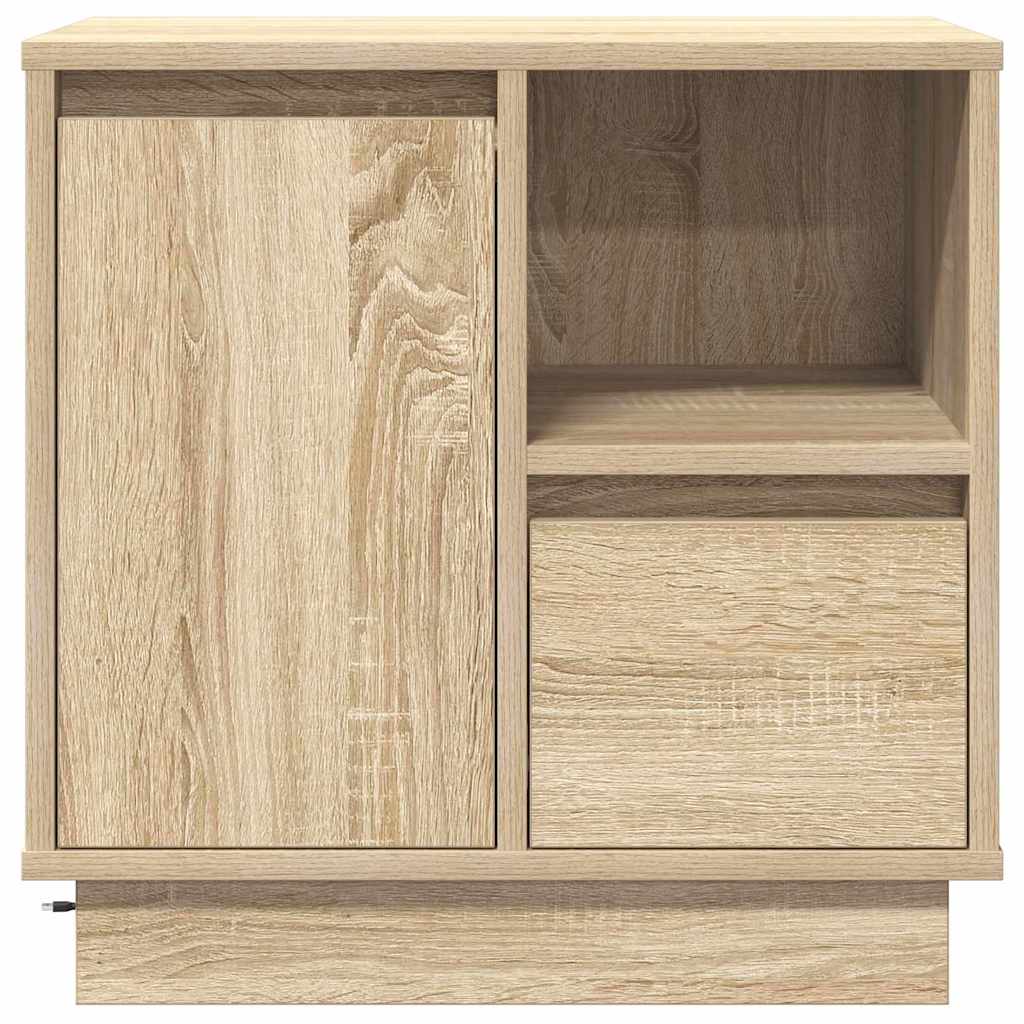 Nachtkastje Sonoma Eiken 50 x 34,5 x 50 cm. Bewerkt hout