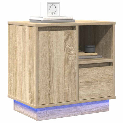 Nachtkastje Sonoma Eiken 50 x 34,5 x 50 cm. Bewerkt hout