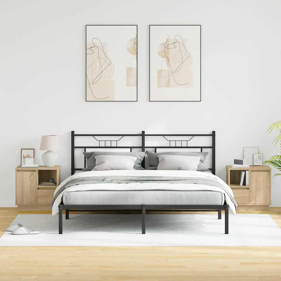 Nachtkastje 2 pcs Sonoma Eiken 50 x 34,5 x 50 cm. Bewerkt hout