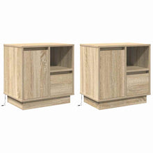 Nachtkastje 2 pcs Sonoma Eiken 50 x 34,5 x 50 cm. Bewerkt hout