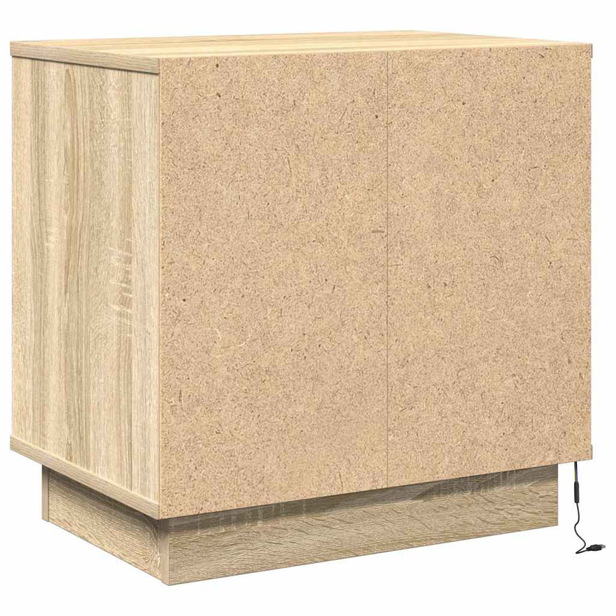 Nachtkastje 2 pcs Sonoma Eiken 50 x 34,5 x 50 cm. Bewerkt hout