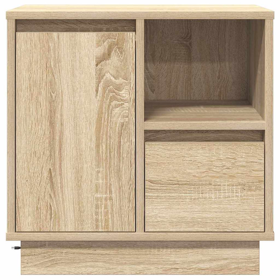 Nachtkastje 2 pcs Sonoma Eiken 50 x 34,5 x 50 cm. Bewerkt hout