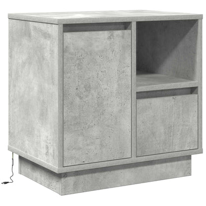 Nachtkastje Beton Grijs 50 x 34,5 x 50 cm. Bewerkt hout