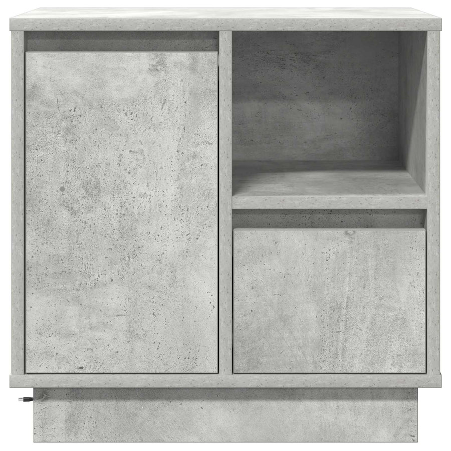 Nachtkastje Beton Grijs 50 x 34,5 x 50 cm. Bewerkt hout