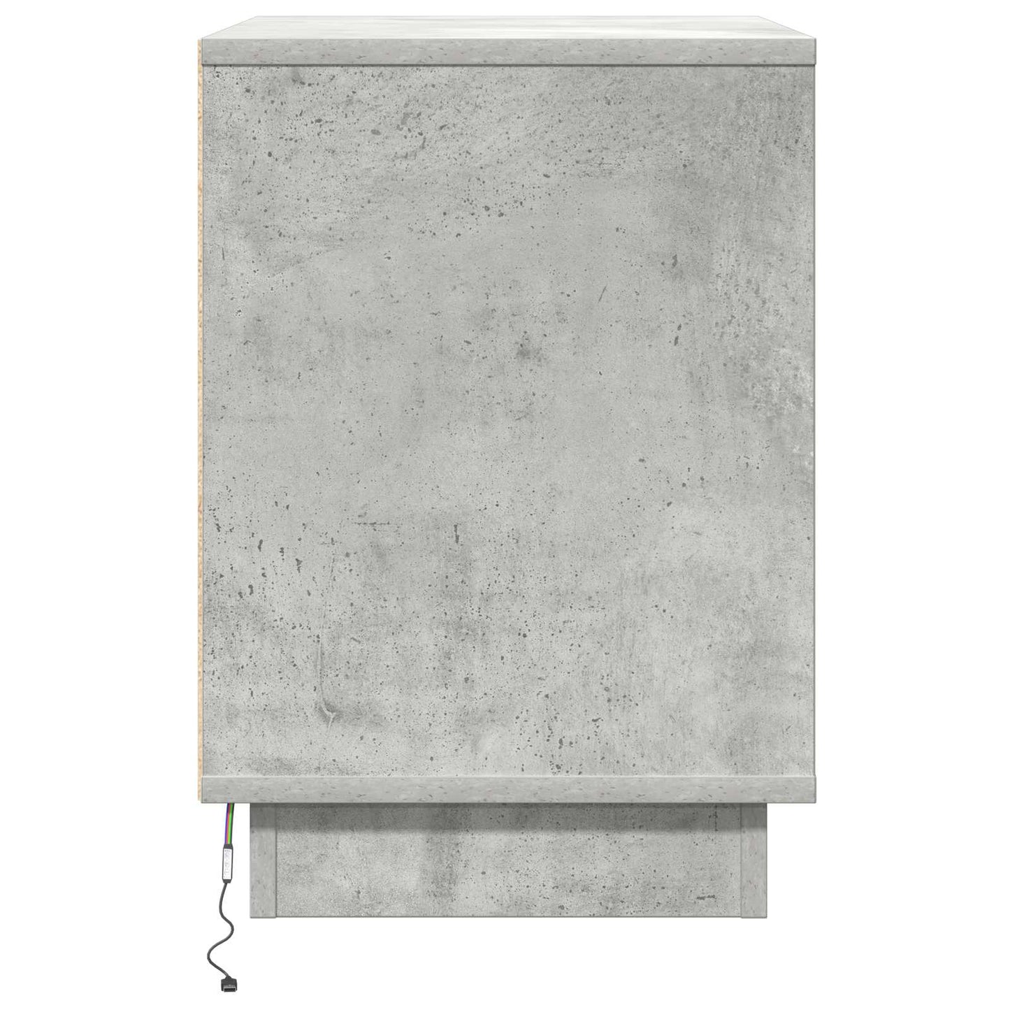 Nachtkastje Beton Grijs 50 x 34,5 x 50 cm. Bewerkt hout