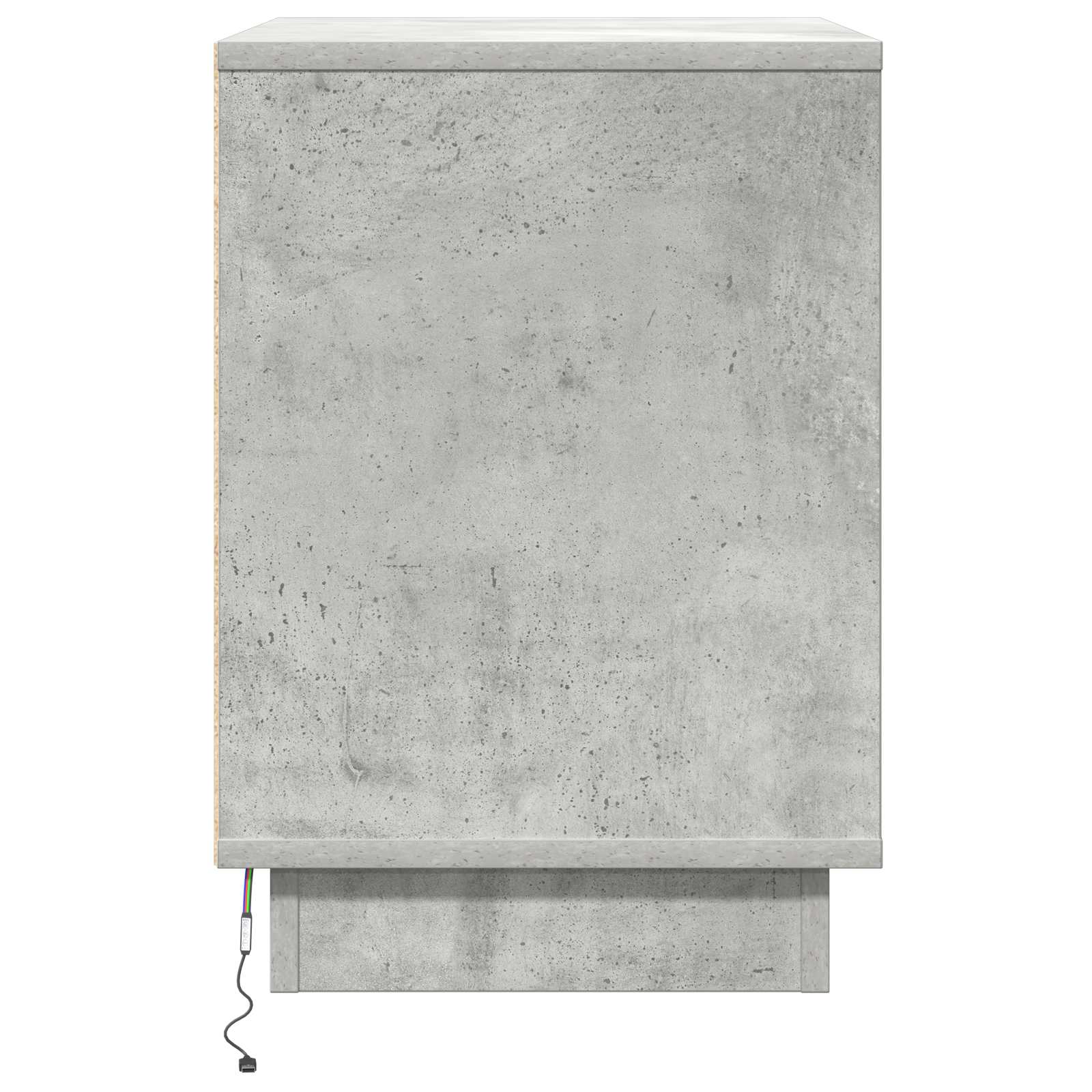 Nachtkastje Beton Grijs 50 x 34,5 x 50 cm. Bewerkt hout
