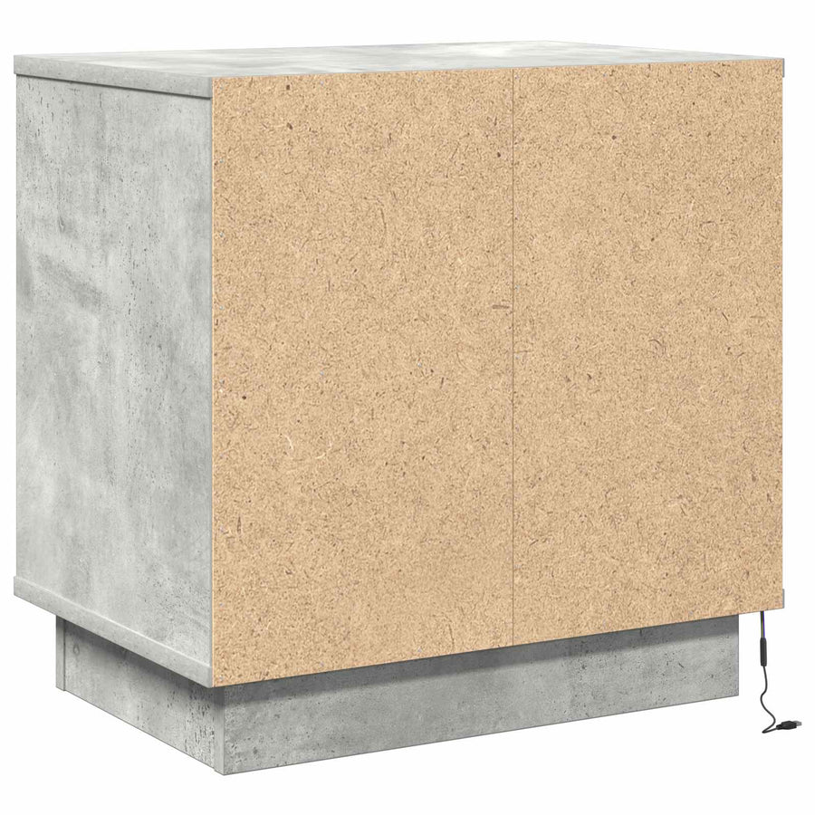 Nachtkastje 2 pcs Beton Grijs 50 x 34,5 x 50 cm. Bewerkt hout