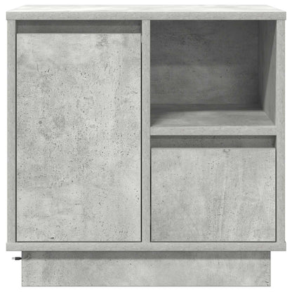 Nachtkastje 2 pcs Beton Grijs 50 x 34,5 x 50 cm. Bewerkt hout