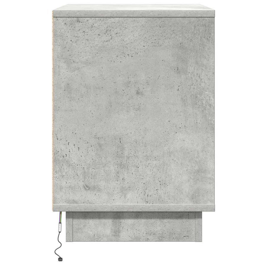 Nachtkastje 2 pcs Beton Grijs 50 x 34,5 x 50 cm. Bewerkt hout